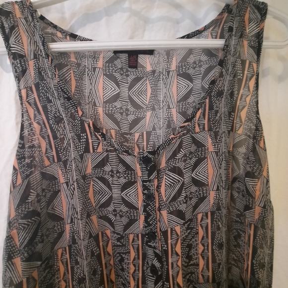 MATERIAL GIRL DRESS. size Lg             Grey, Black, Peach - Picture 3 of 4